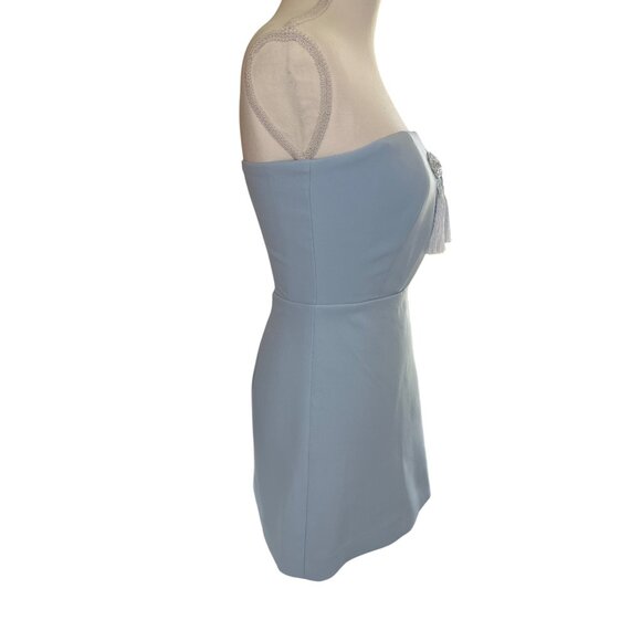 SAU LEE Isla Dress in Baby Blue 2 New Womens Strapless Cocktail Party - Picture 8 of 12